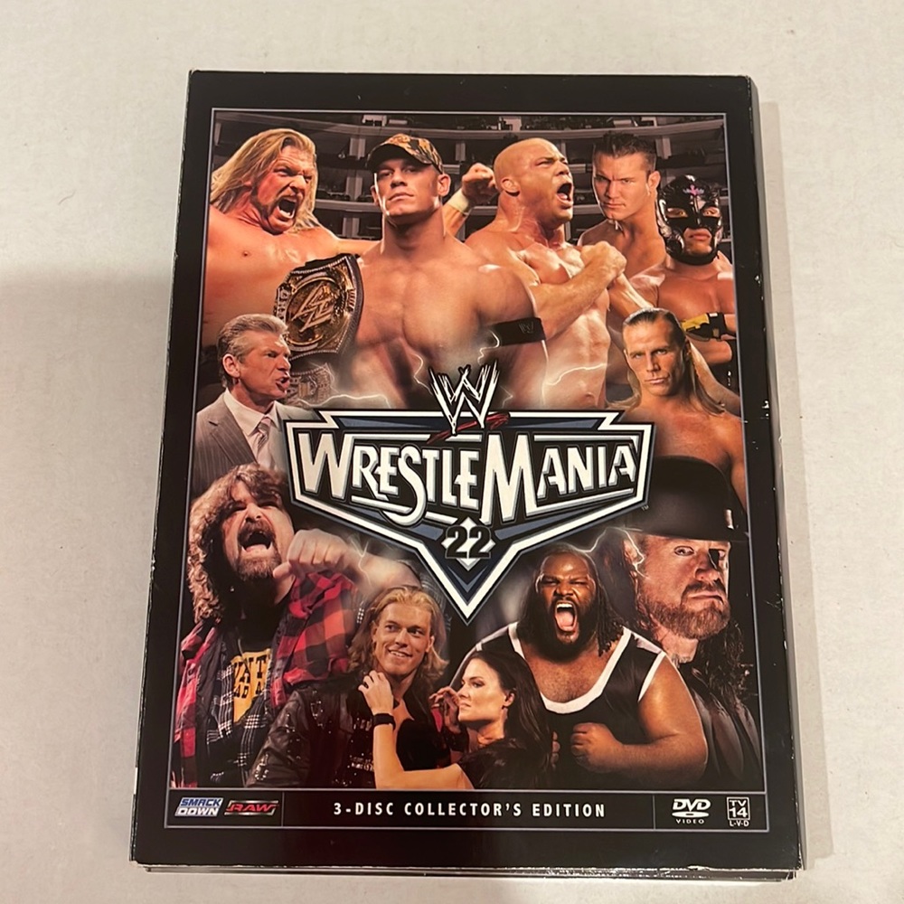 Wrestlemania 22 (DVD, 2006, 3-discs).